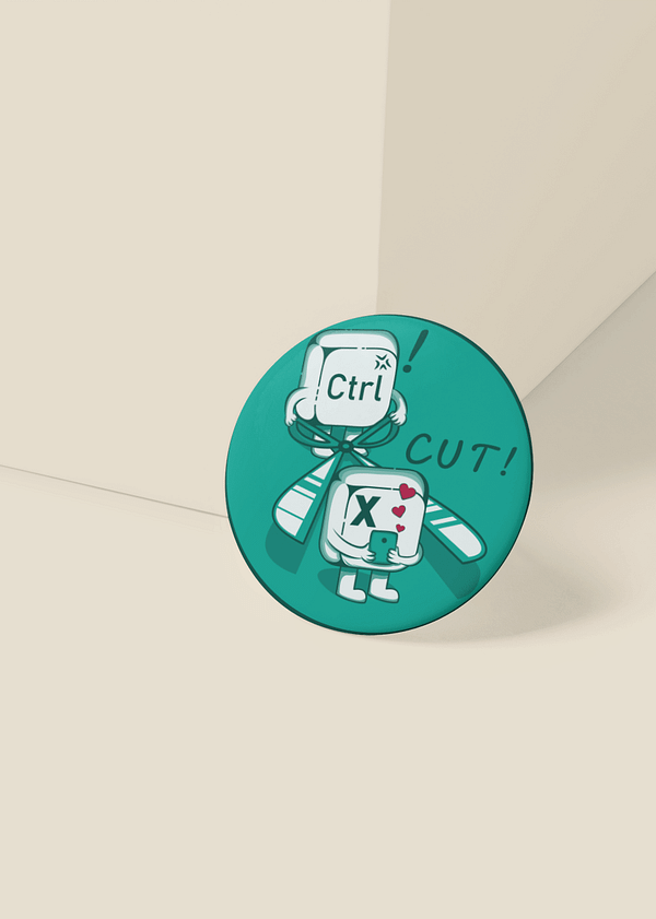 Cut Button Badge