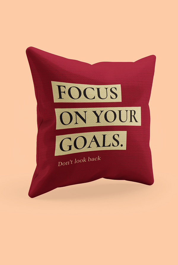 Focus On Your Goals Cushion Cover